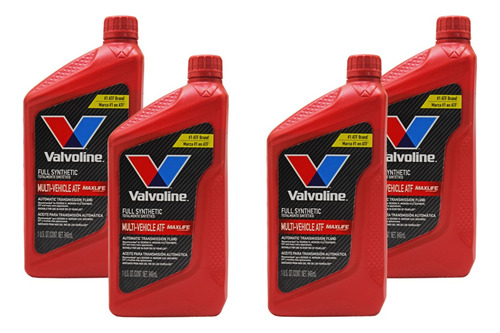 4 Aceite Atf Sintético Mercon Lv Valvoline Para Ford 946ml