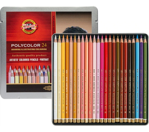 Lapices Colores Profesionales Koh-i-noor Polycolor Lata X 24