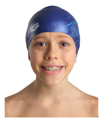 Gorra Natación Arena De Silicona Para Niños Print Jr - Btu Color 3line