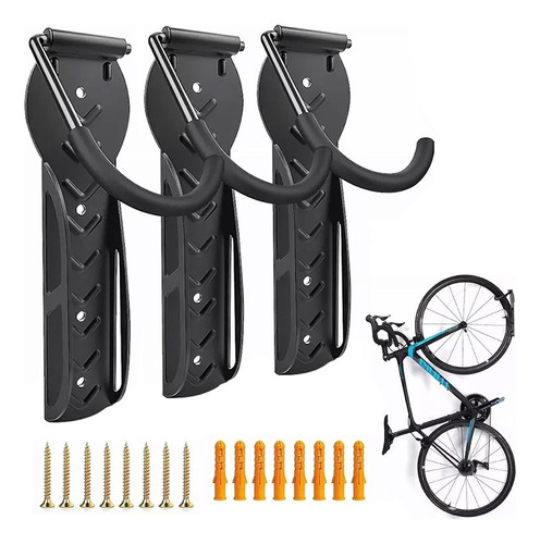 Pack 3 Porta Bicicleta Pared Gancho Para Colgar Soporte Bici