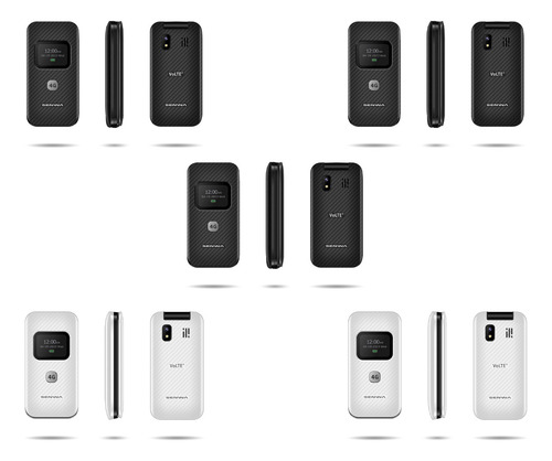 5 Pzas Celular Senwa Volte Plus 4g Negro/blanco Negro