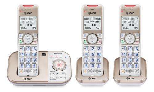 Teléfonos Fijos At&t Con Contestador Automático Dect 6.0 3 M