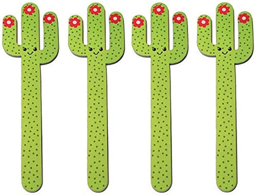 Juego De 4 Limas De Uñas De Cactus De Doble Cara, 4 Unidade