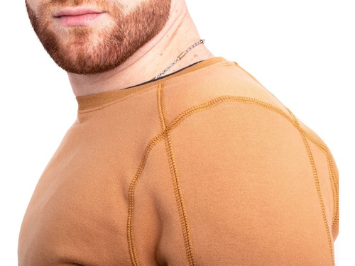 Imagen 5 de 10 de Buzo Hoodie Sin Capucha Hombre Slim Fit Moda Urbana A39
