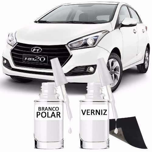 Tinta Tira Risco Automotivo Hyundai Branco Polar