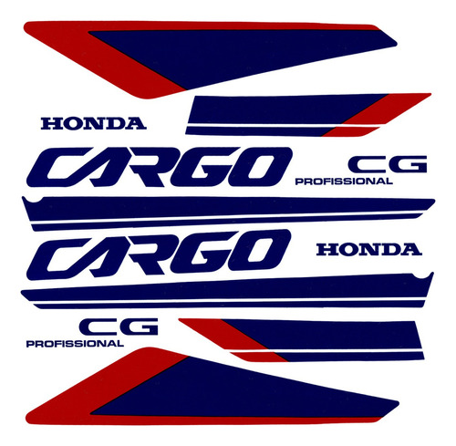 Faixa Adesivos Completo Honda Cg 125 Cargo Ano 1989 Até 2002