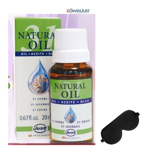 Oleo 31 Swiss Just 20 Ml.+ Antifaz Para Dormir Aromaterapia