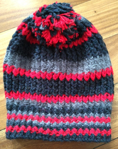 Gorro Tejido Artesanal Pompón Trenza Andino Escandinavo 