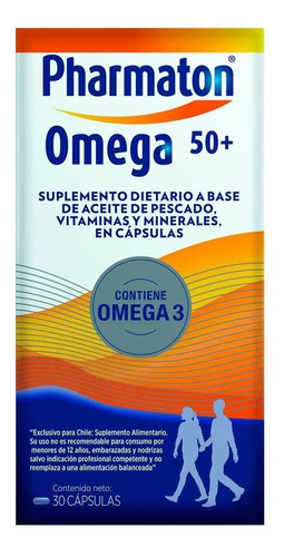 Suplemento Dietario Pharmaton 50 + Omega X 30 Capsulas