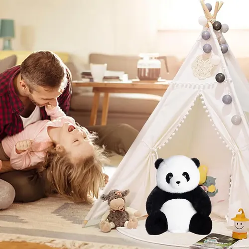 Almohada Panda Luminosa De Peluche – Luz Nocturna LED De 35x30 Cm, Súper Suave, En 4 Colores, Ideal Para Niños Y Como Regalo Original