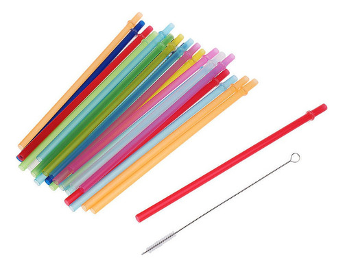50 Piezas Pajas De Frasco Reutilizable Duro Bebidas + 2 Color Fix