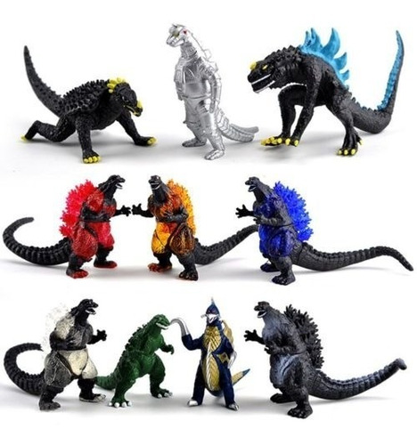 X 10 Figuras Juguetes  Monstruos Godzilla Mechagodzilla Tre