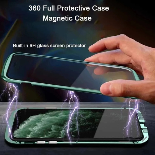W Capa Magnética De Metal Com Proteção Total De 360° Para
