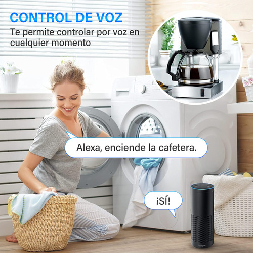 2 Pcs Enchufe Inteligente Oval Wifi Smart Plug Alexa Google
