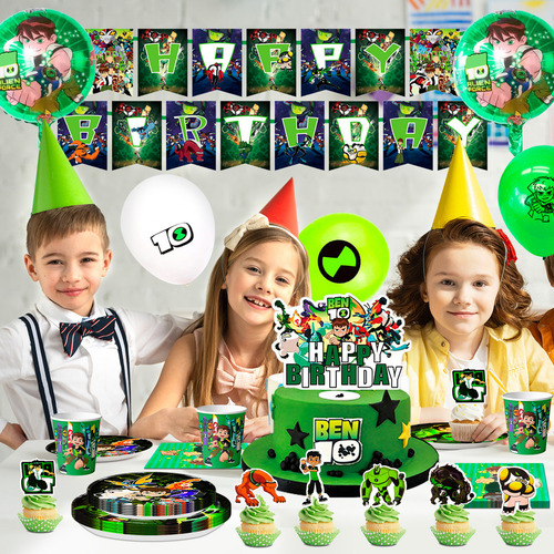 Juego de decoraciones InBoxxarty de fiesta de cumpleaños de Ben 10