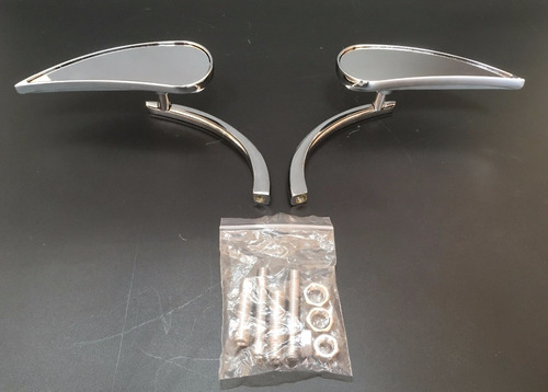 Espejos Chrome Rad Para Harley Y Japonesas