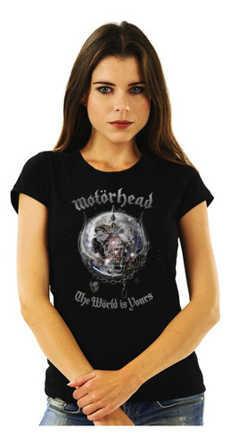 Polera Mujer Motorhead The World Is Yours Metal Impresión Di
