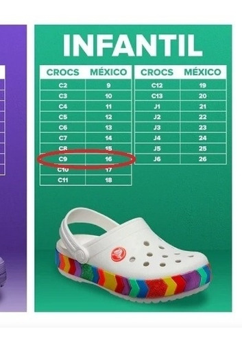 Total 45+ imagen talla c9 crocs