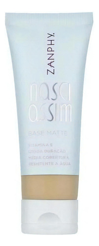 Base de maquiagem líquida Zanphy Nasci Assim Base Matte Nasci Assim Zanphy 03 Embalagem Nova Base Matte Nasci Assim Zanphy tom creme    30mL 30g