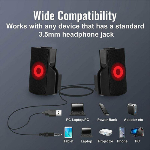 Altavoces Para Computadora Enchufe Usb Altavoz Externo Clip