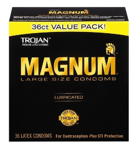 Condones Trojan Magnum Tamaño Grande Preservativos 36unds