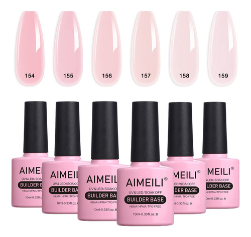 Aimeili Gel Base De Construccin Rosa Nude Para Uas, Extensin