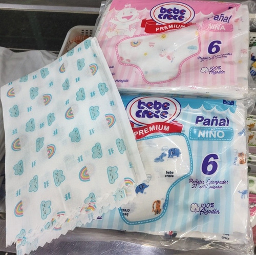 Pañales De Tela Bebé Crece 100% Algodón Varón Y Niña