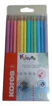 Comprar Creyones De Madera Triangulares Kores Pastel  ( 12 Colores )