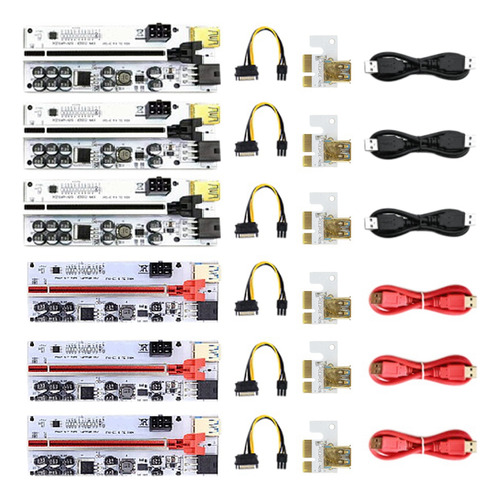 6 Tarjetas Elevadoras Pci-e Ver012 Max Pci Express X1 A X16