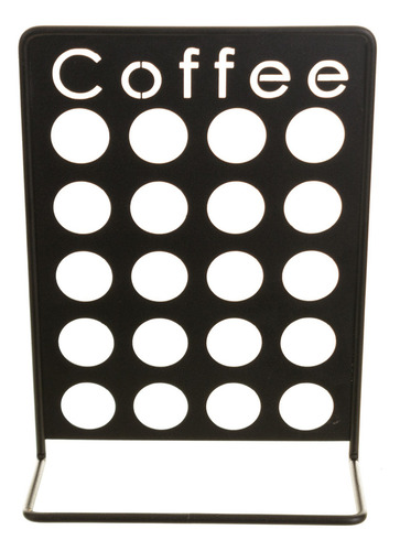Suporte Porta Cápsulas De Café Aramado Preto Tipo Nespresso