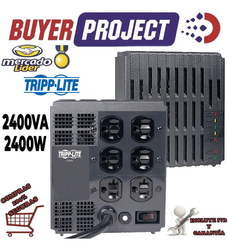 Imagen 1 de 7 de Regulador De Voltaje Tripp-lite Lc2400 2400va 2400w 6 Tomas
