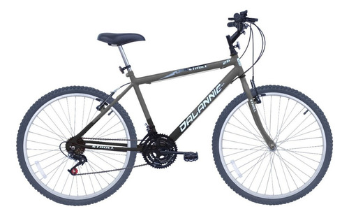 Bicicleta Aro 26 18m Masc V Brake Sport Prata Cor Cinza