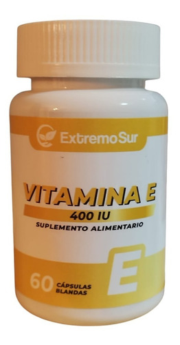 Vitamina E 400 Iu / 60 Capsulas Blandas. Agronewen.