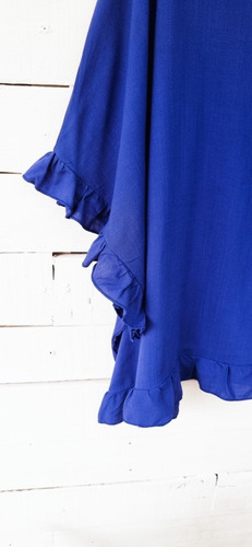 Imagen 4 de 4 de Blusa Lino Elasizado Con Detalle Volados - Mujer