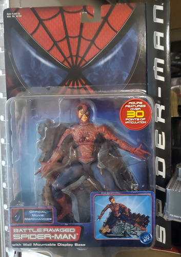 Spiderman Tobey Maguire, Battle Ravaged, Toybiz 2001 Raimi