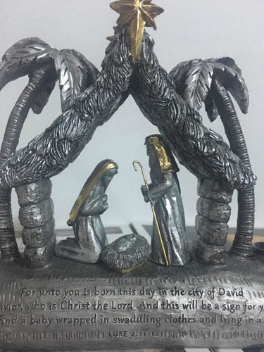 Imagen 8 de 10 de Nacimiento Pesebre Porta Vela De 33x20cm Importado Demdaco