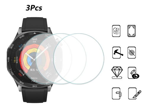 4 Pulseiras E 3 Pc Película Para Huawei Watch Gt5 Gt4 46mm
