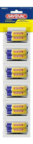 Pila Rayovac Carbon Zinc Aaa Tira Con 144 Unidades 1.5v