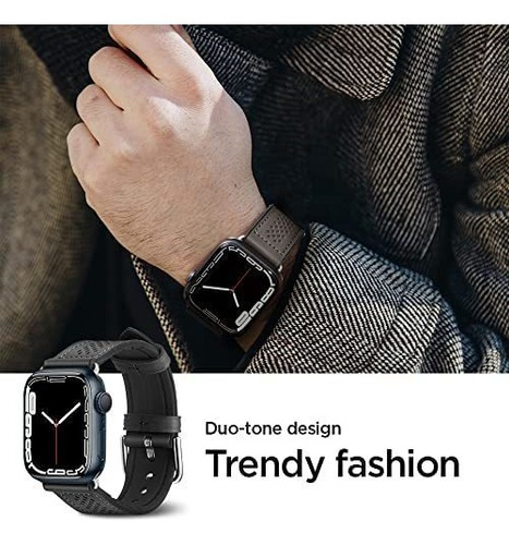 Imagen 4 de 8 de Malla Spigen Retro Fit Para Apple Watch 44mm/42mm Negro