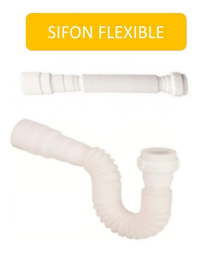 Sifón Flexible Para Lavaplatos Y Lavamanos