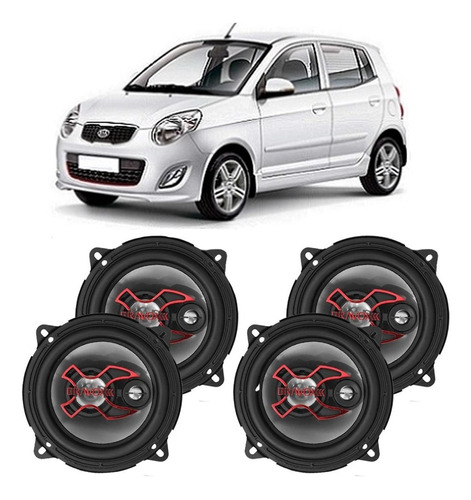 Falante Kia Picanto 2008 A 2011 Bravox 200w Automotivo Kit