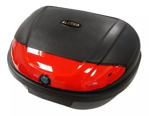 Caja Moto Para 2 Cascos Respaldo Acojinado Baul Maletero Ns