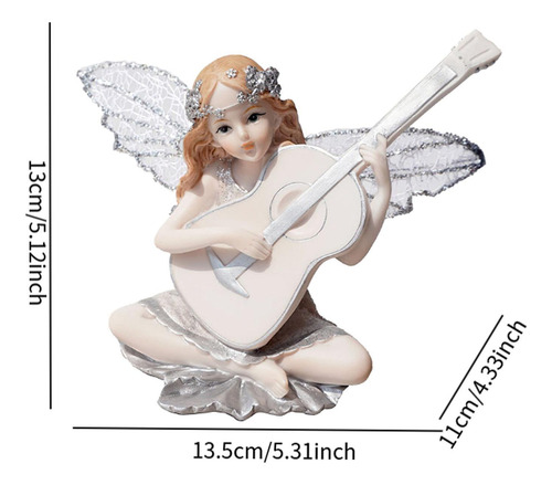 Estatua De Ángel Con Forma De Guitarra, Adorno De