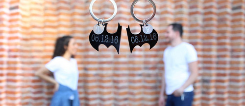 Llaveros Personalizados Para Parejas Batman Regalos Novios
