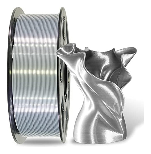~? Mika3d 1.75mm Silk Metallic Silver Shiny Pla 3d Printing 