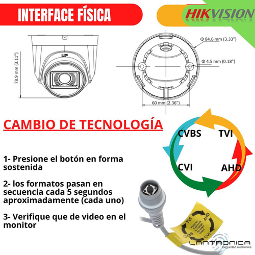 Imagen 4 de 9 de Camara Seguridad Domo Hikvision Full Hd 2mpx 2.8mm Dia/noche