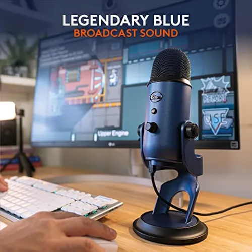 Microfono Usb Blue Para Grabacion Y Transmision En Pc Y Mac Midnight Blue