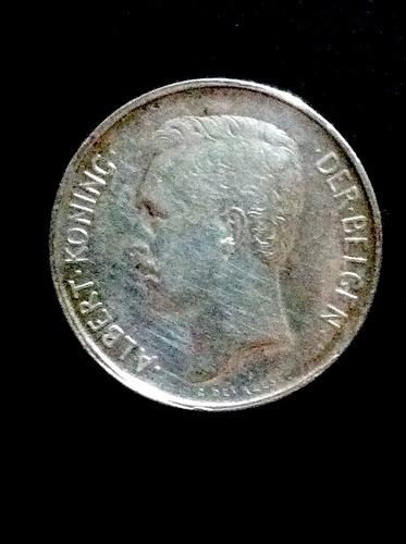 Moneda De Bélgica 1911 Plata Rey Alberto 2 Francos  Ex.f  