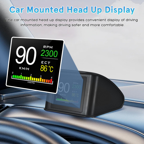 Velocímetro Obd Hud P10 Pantalla Digital Computadora A Bordo