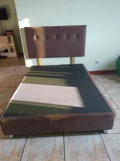 Cama Con Colchón Paraíso Pocket Con Cabezal Dos Plazas